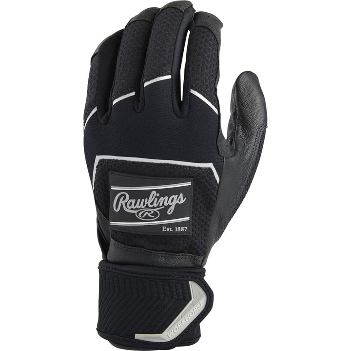 Guantes Bateo Béisbol Rawlings Workhorse Strap_Negro_S_Sports Zona