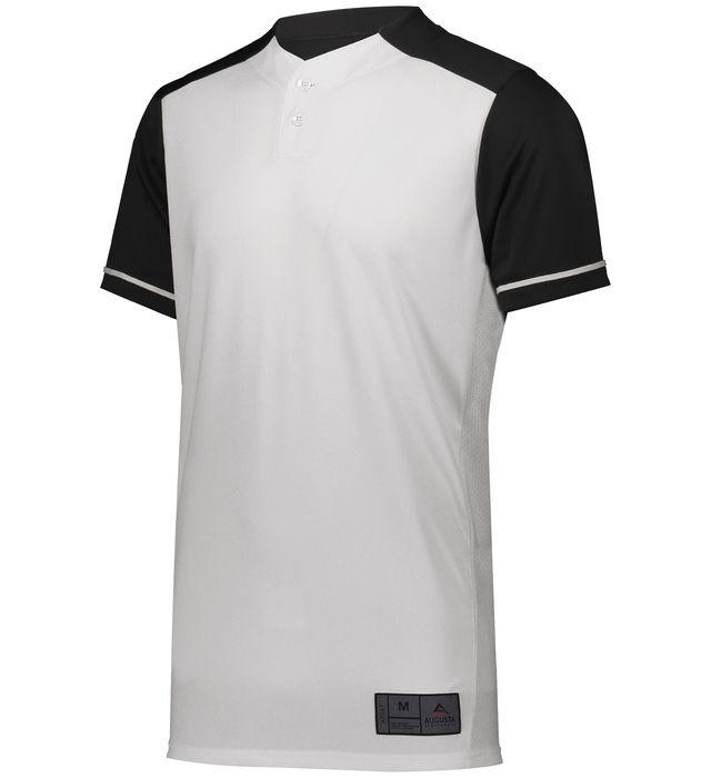 Augusta Jersey De Béisbol Cerrado_Blanco / Negro_S_Sports Zona