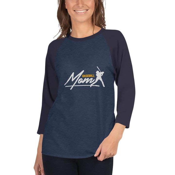 Camiseta Béisbol Conmemorativa Mamá_Denim jaspeado/Marino_XS_sports zona