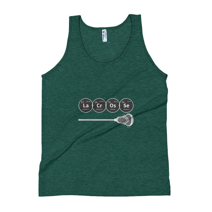 Camiseta Lacrosse Tirantes Tabla PeriódicaTri-Verde hojaXSSports Zona