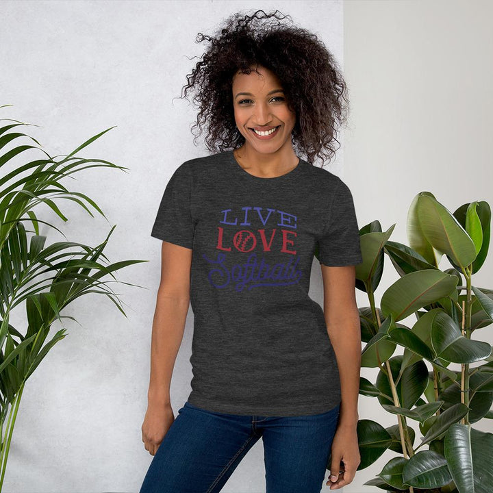 Camiseta Love SoftballJaspeado gris oscuroXSSports Zona