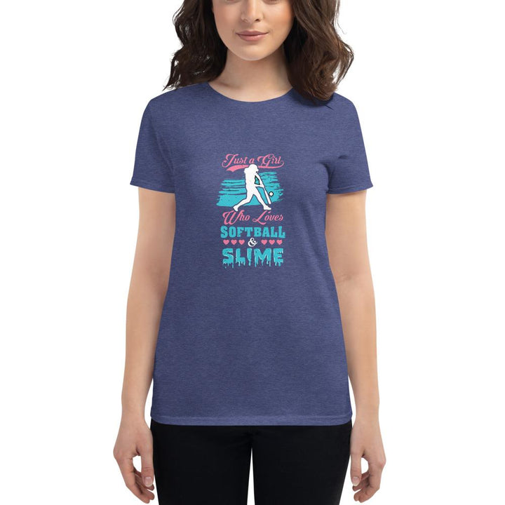 Camiseta softball SlimeAzul jaspeadoSSports Zona