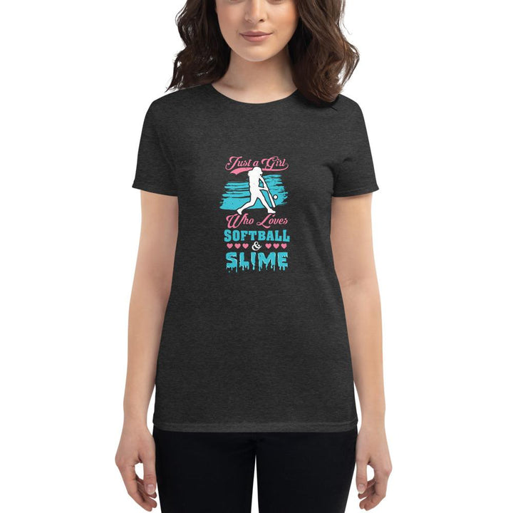 Camiseta softball SlimeGris oscuro jaspeadoSSports Zona