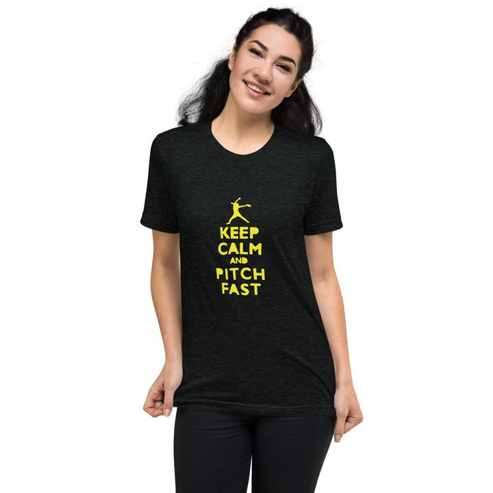 Camiseta Softball Keep CalmCarbón-Negro TrimezclaSSports Zona