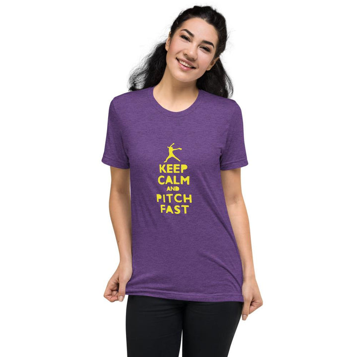 Camiseta Softball Keep CalmMorado TrimezclaSSports Zona