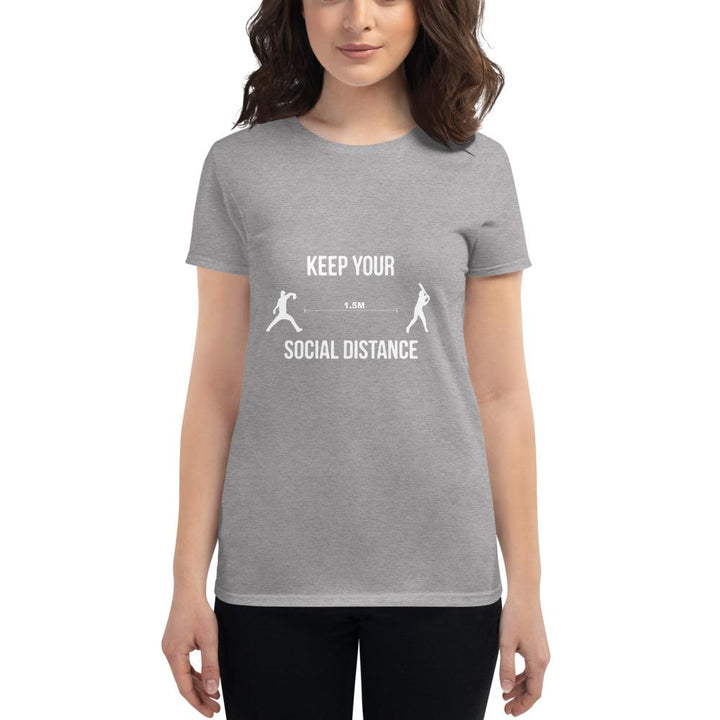 Camiseta femenina covidGris jaspeadoSSports Zona