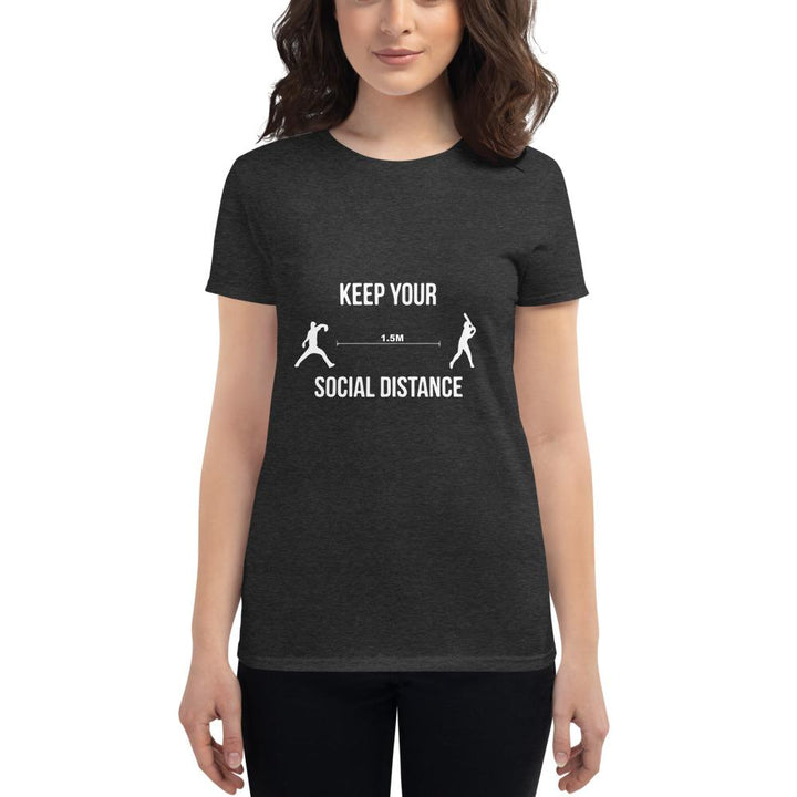 Camiseta femenina covidGris oscuro jaspeadoSSports Zona