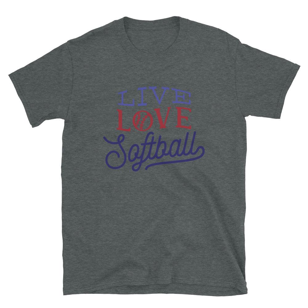 Camiseta Love softball manga cortaOscuro jaspeadoSSports Zona