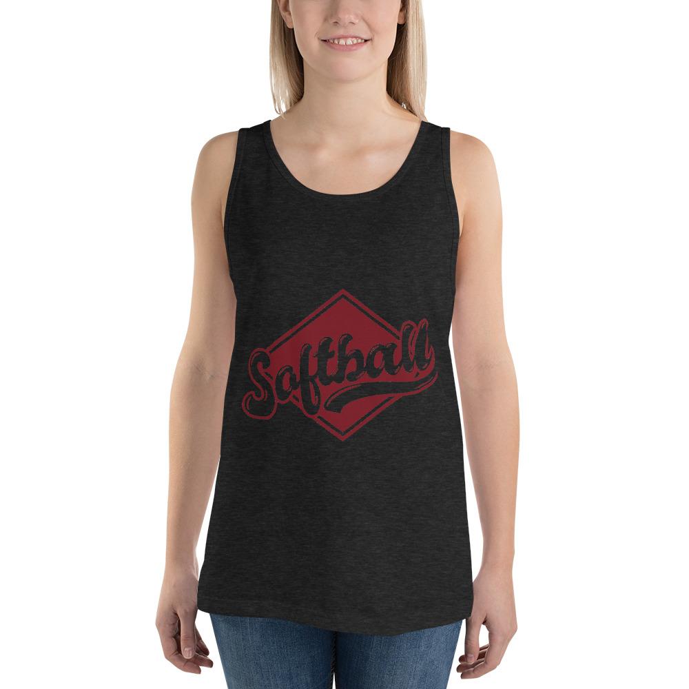 Camiseta Softball de tirantesCarbón-Negro TrimezclaSSports Zona