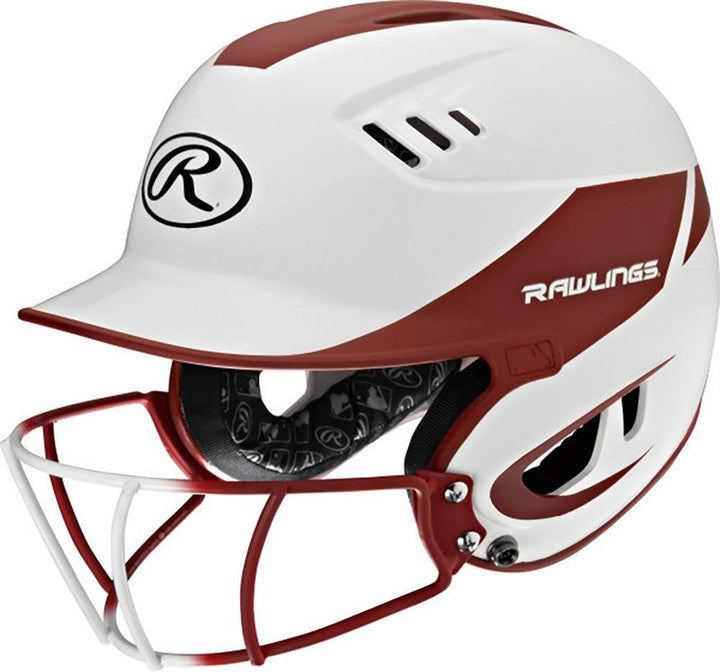 Casco Softbol Protección Facial Rawlings Velo_Cardinal_Juvenil_sports zona