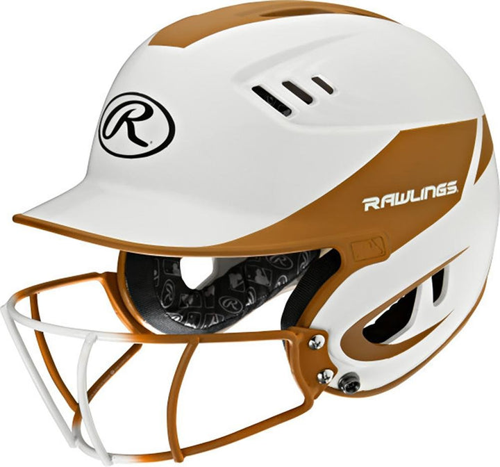 Casco Softbol Protección Facial Rawlings Velo_Naranja_Juvenil_sports zona