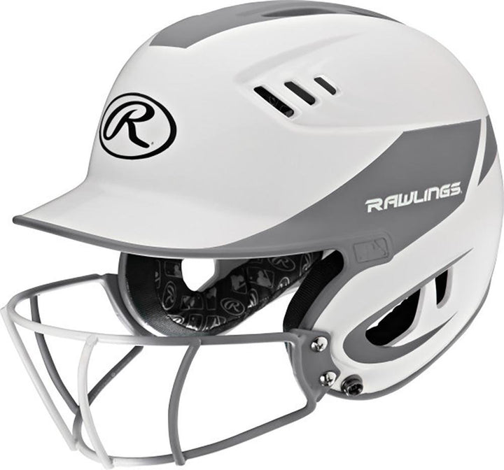 Casco Softbol Protección Facial Rawlings Velo_Plata_Juvenil_sports zona
