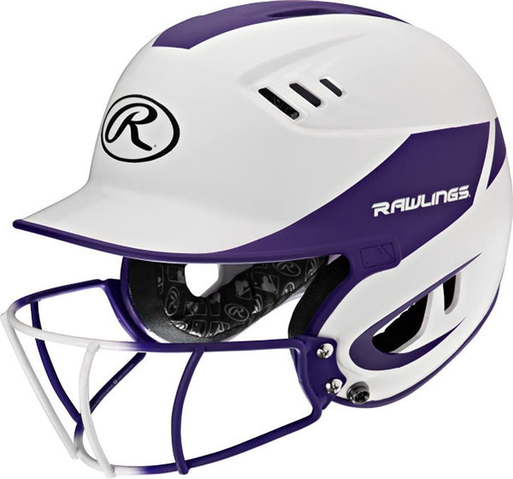 Casco Softbol Protección Facial Rawlings Velo_Púrpura_Juvenil_sports zona