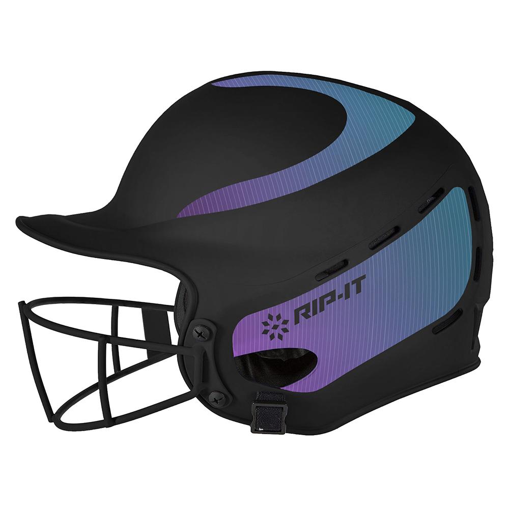Casco Softbol RIP-IT Vision_Negro Púrpura_S/M_sports zona