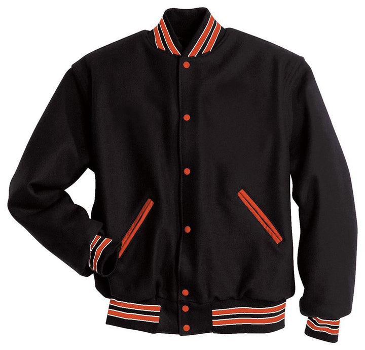Chaqueta Universitaria Letterman_Negro | Naranja | Blanco_XS_sports zona