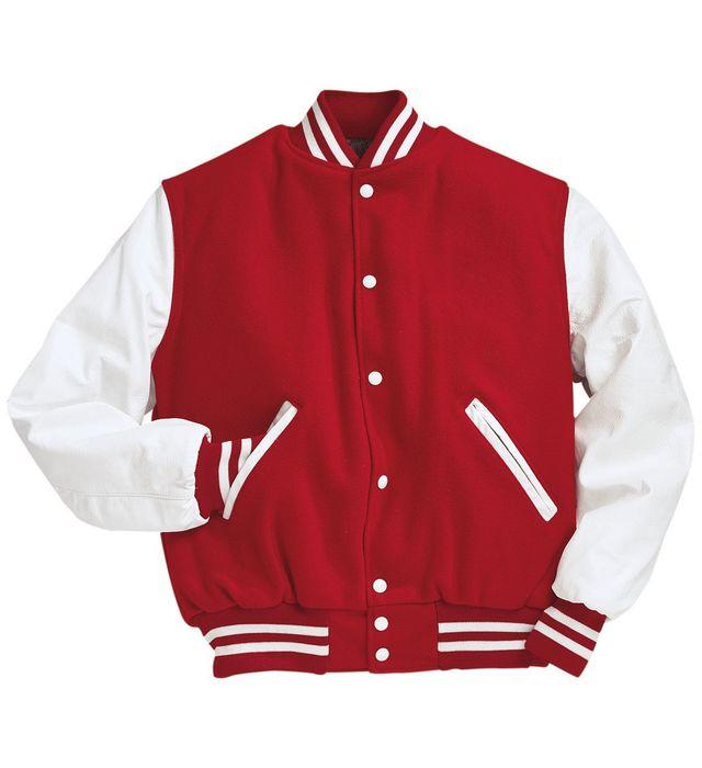 Chaqueta universitaria Varsity_Escarlata / Blanco_S_Sports Zona