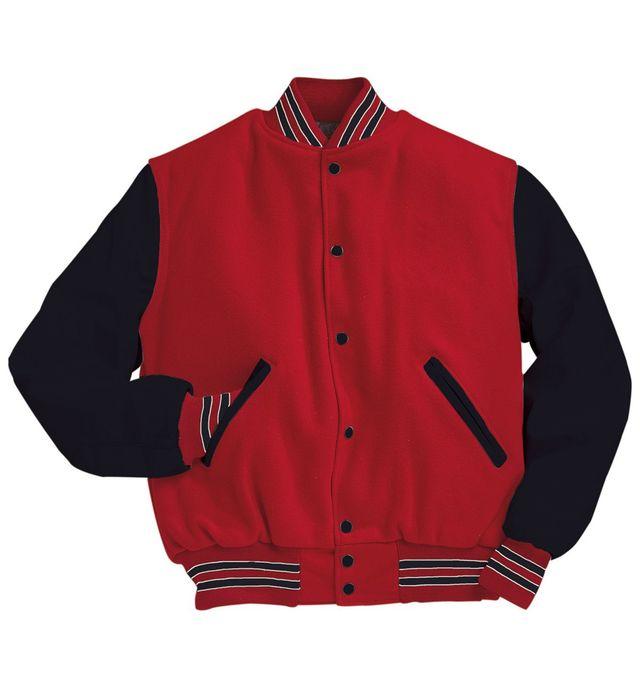Chaqueta universitaria Varsity_Escarlata / Negro / Blanco_S_Sports Zona