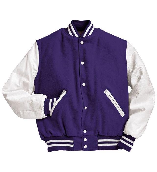 Chaqueta universitaria Varsity_Morado / Blanco_S_Sports Zona