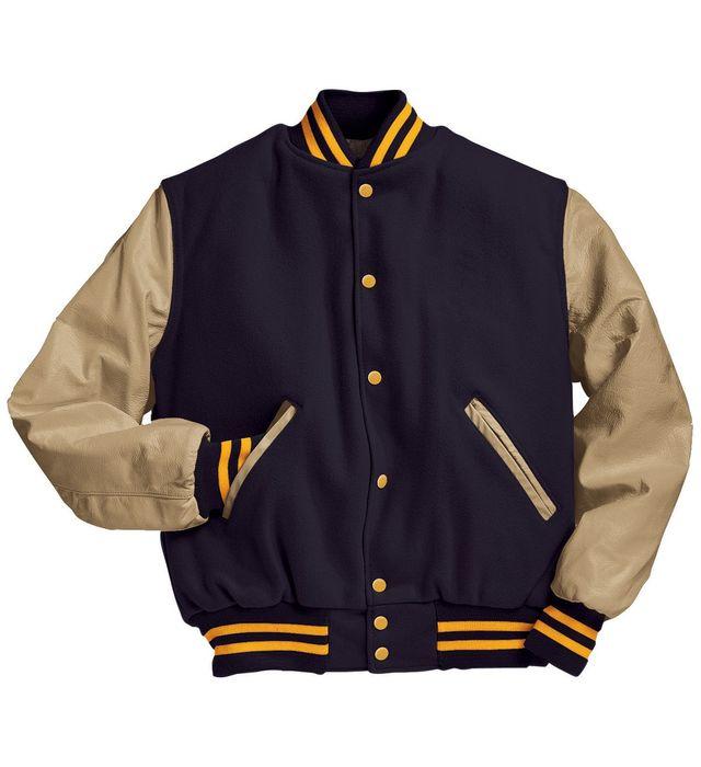 Chaqueta universitaria Varsity_Negro / Oro claro_S_Sports Zona
