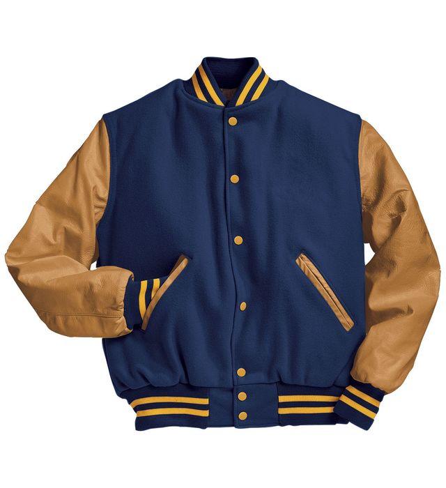 Chaqueta universitaria Varsity_Royal oscuro / Oro claro_S_Sports Zona
