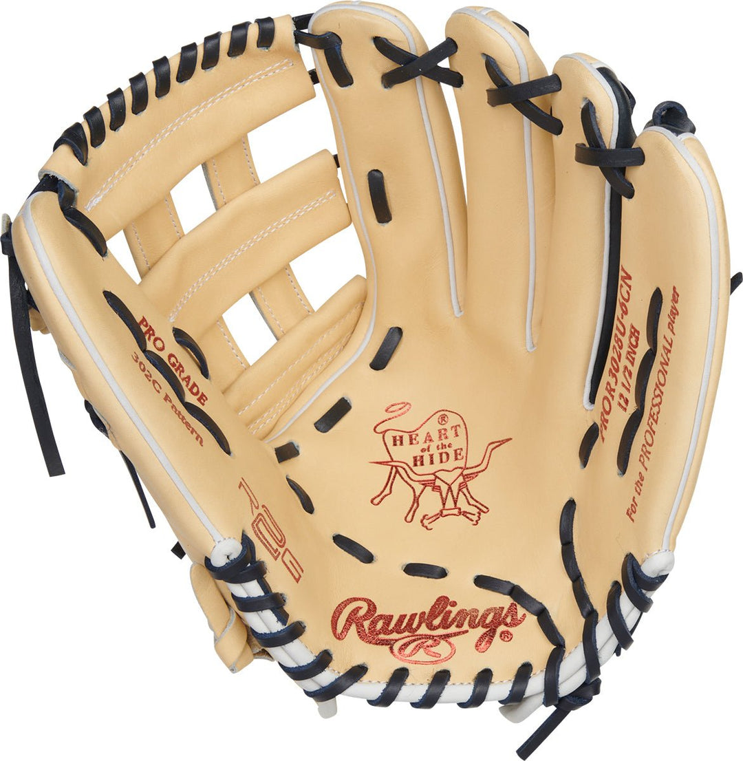 Guante Béisbol Rawlings PRO R3 12.5_Beige_Mano Izquierda_Sports Zona