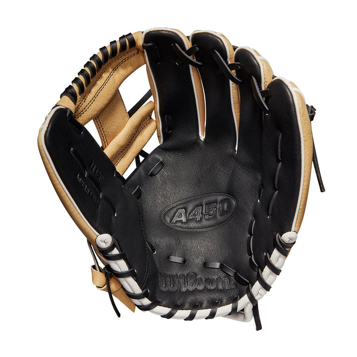 Guante Juvenil Béisbol Wilson A450 11.5_Beige_Mano Izquierda_Sports Zona