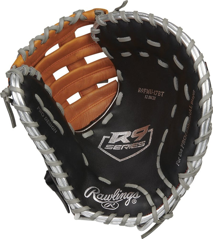 Guante Primera Base Rawlings R9 Contour 12"_Negro_Mano Izquierda_Sports Zona