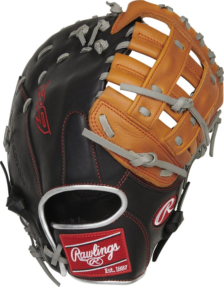 Guante Primera Base Rawlings R9 Contour 12"_Negro_Mano Izquierda_Sports Zona