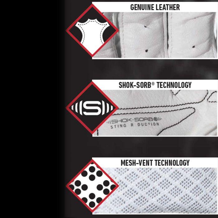 Guantes Bateo Béisbol Franklin SHOK-SORB X_Blanco_S_sports zona