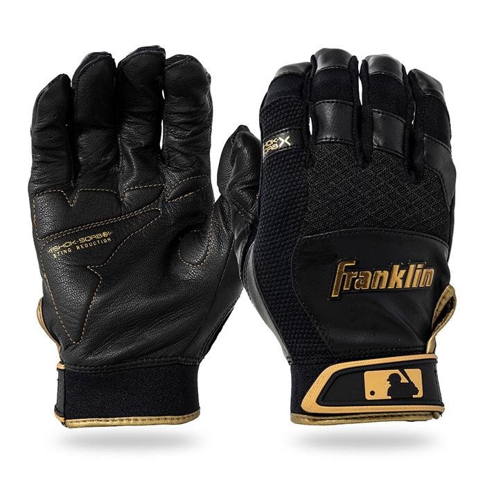 Guantes Bateo Béisbol Franklin SHOK-SORB X_Negro_S_sports zona