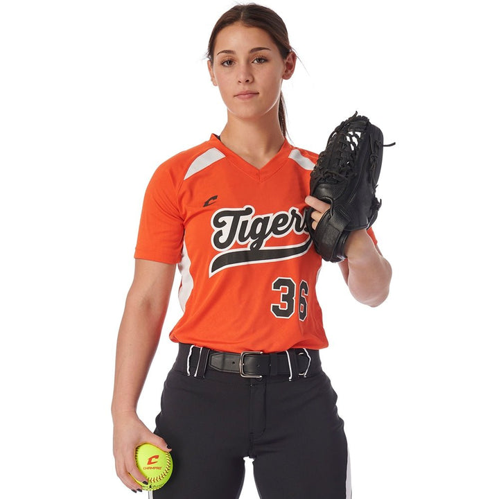 Softbol Jersey Champro Check_Naranja/Blanco__Sports Zona