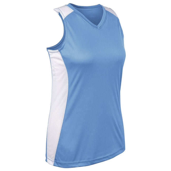 Softbol Jersey Champro Infinite V Racerback_Aqua/Blanco__Sports Zona