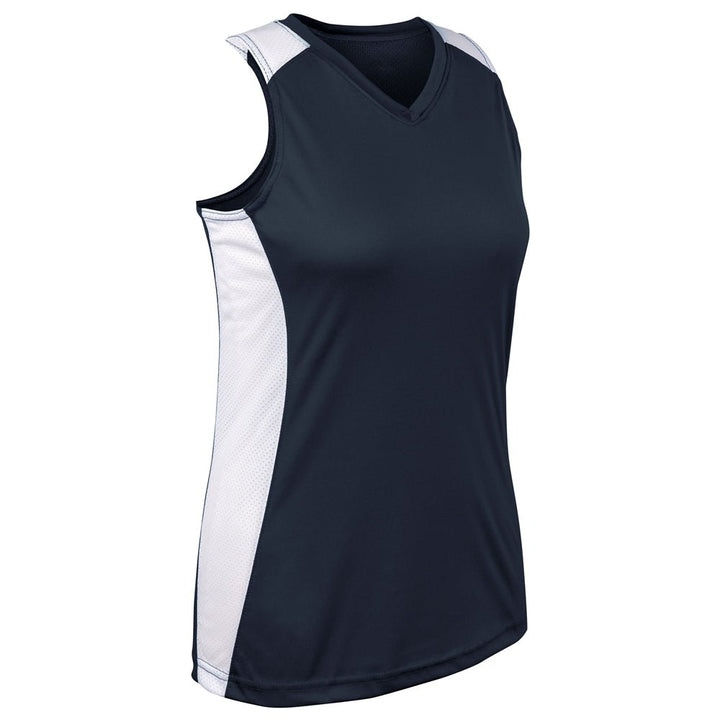 Softbol Jersey Champro Infinite V Racerback_Navy/Blanco__Sports Zona