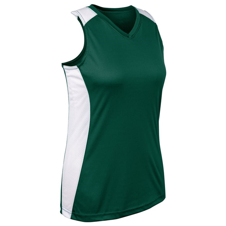 Softbol Jersey Champro Infinite V Racerback_Verde/Blanco__Sports Zona