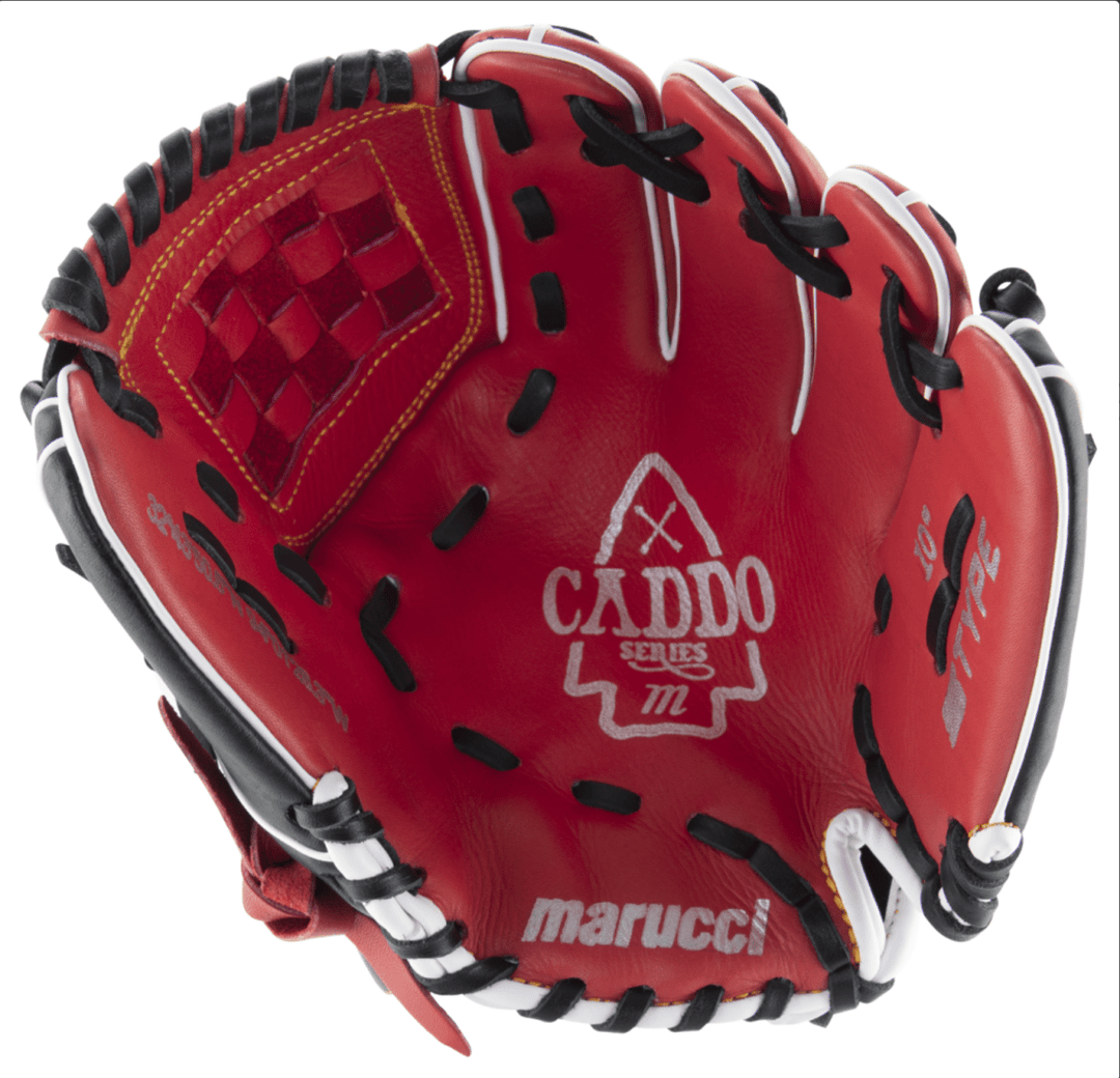 Guante Juvenil Béisbol Marucci Caddo V10_Rojo_Mano Izquierda_Sports Zona