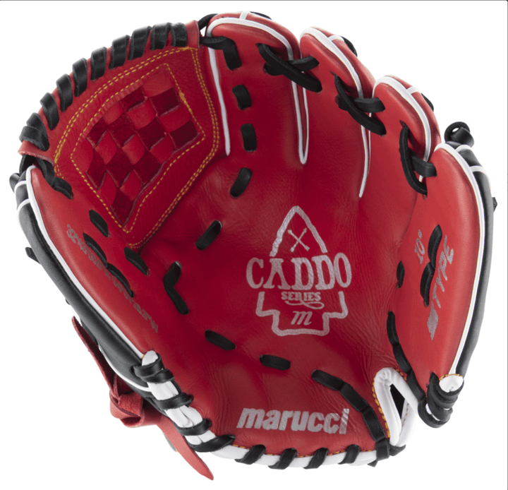 Guante Juvenil Béisbol Marucci Caddo V10_Rojo_Mano Izquierda_Sports Zona