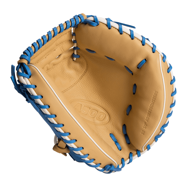 Guante Receptor Béisbol Wilson A500_Beige_Mano Izquierda_Sports Zona