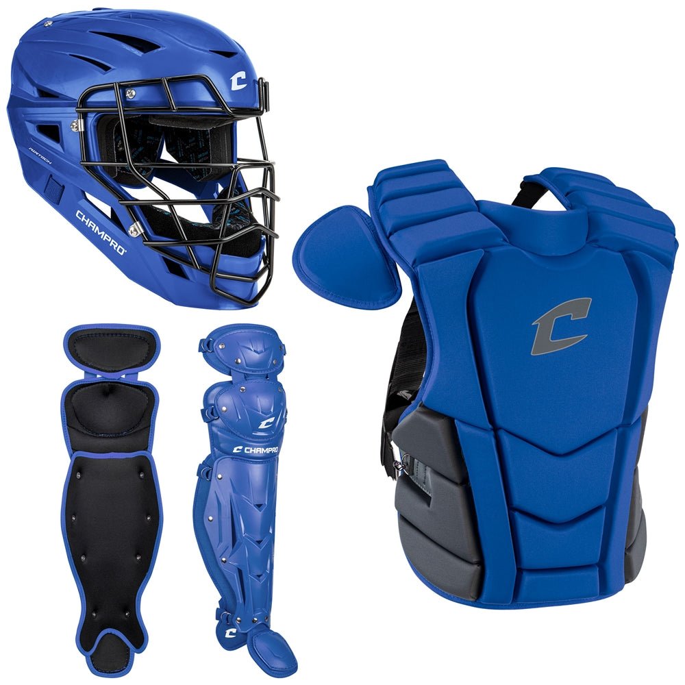 Set Receptor Béisbol Optimus Champro_Adulto_Azul_Sports Zona