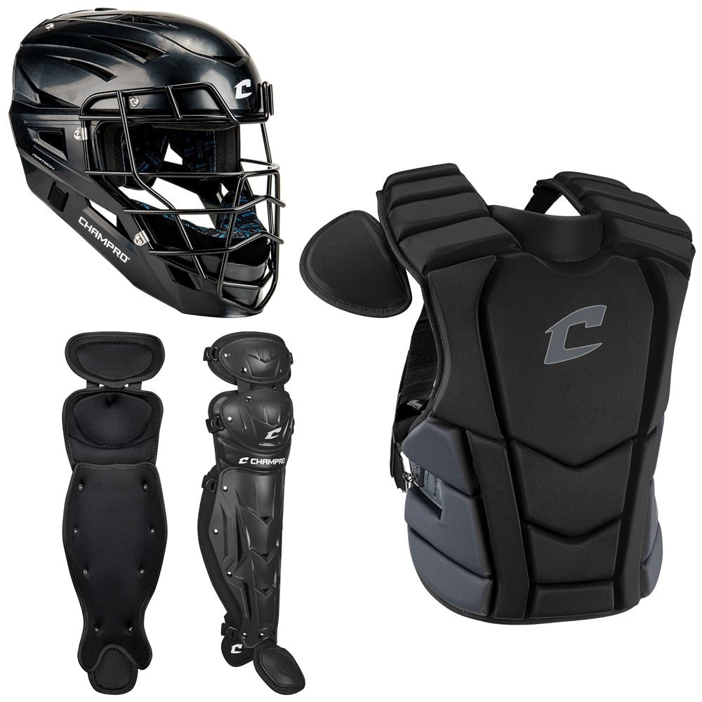 Set Receptor Béisbol Optimus Champro_Adulto_Negro_Sports Zona