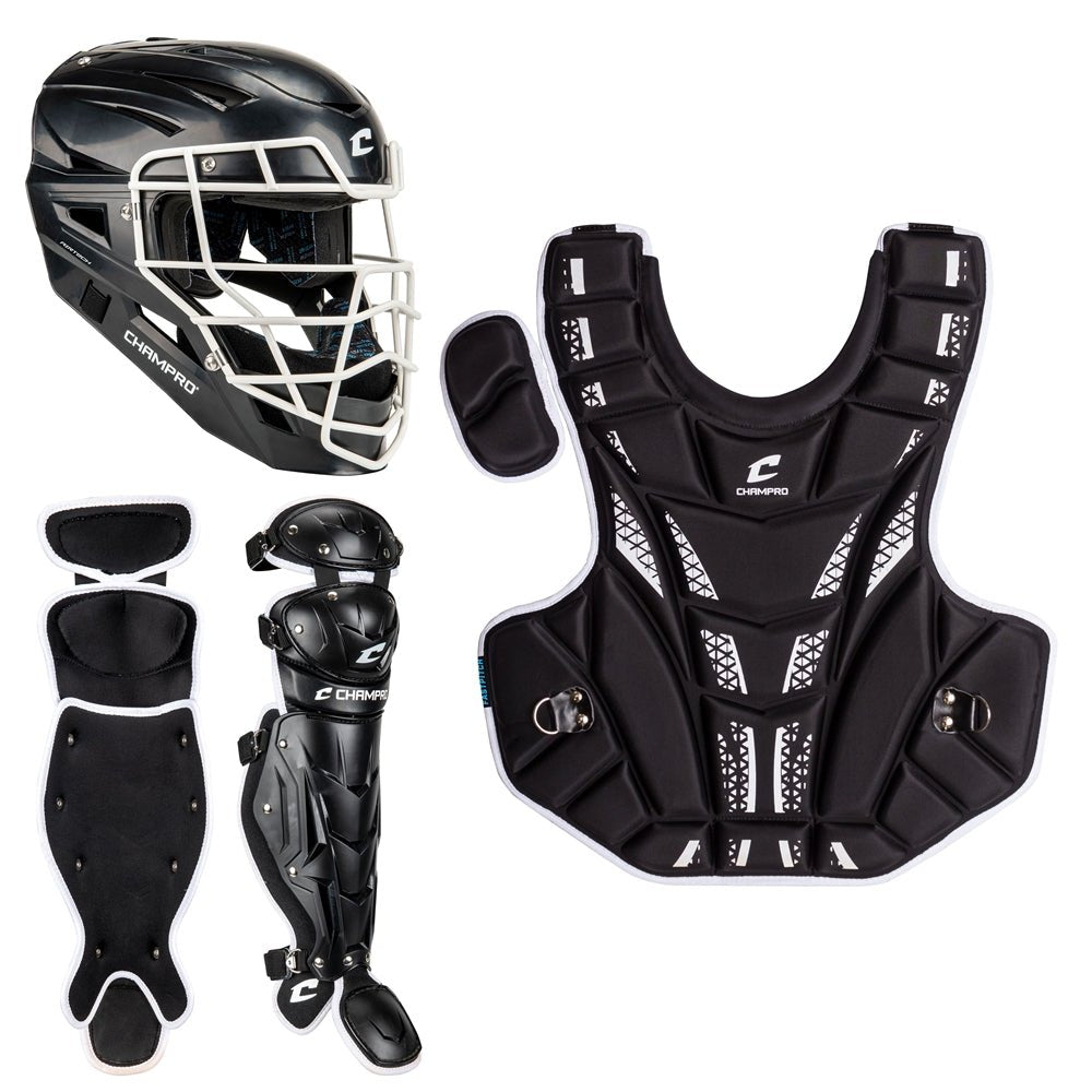 Set Receptor Fastpitch Champro_Negro_7-13 Años_Amer Sports Zona