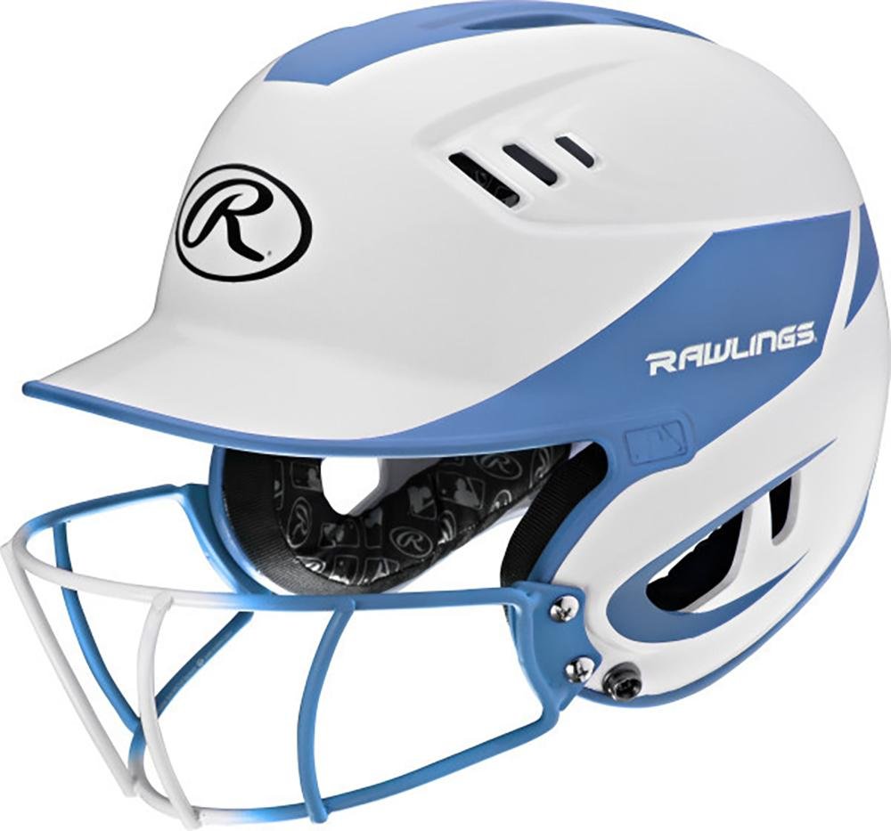 Casco Softbol Protección Facial Rawlings Velo_Columbia Blue_Juvenil_sports zona