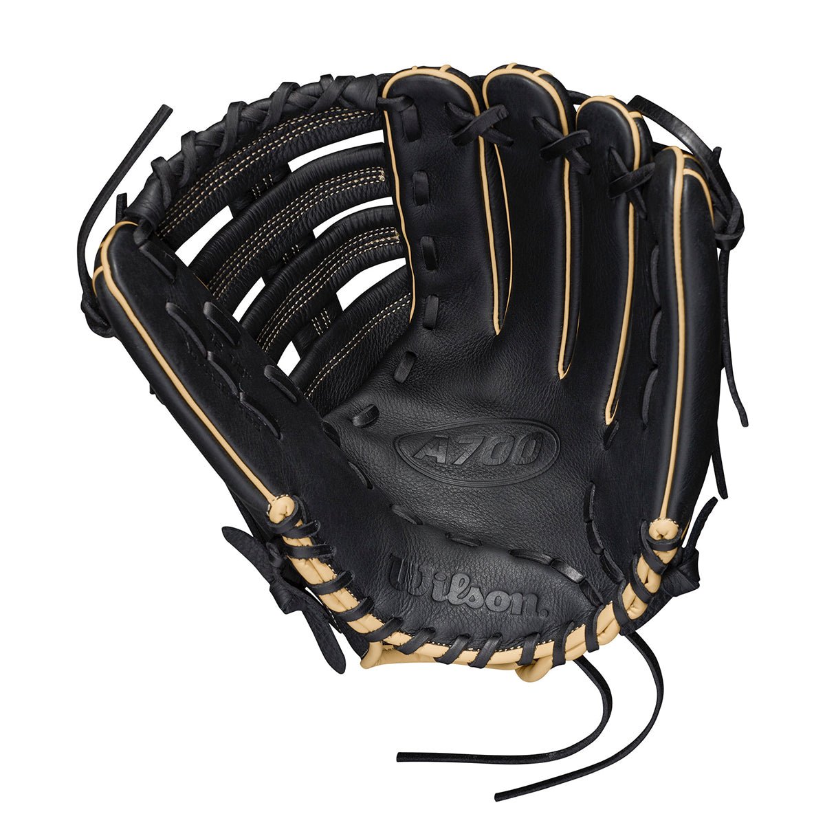 Guante Béisbol Wilson A700 12.5_Negro_Mano Izquierda_Sports Zona