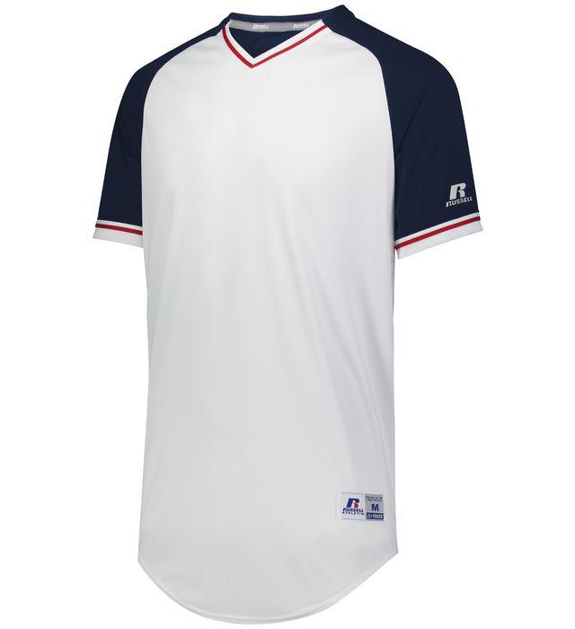 Russell Cl sico Cuello V B isbol Jersey Sports Zona